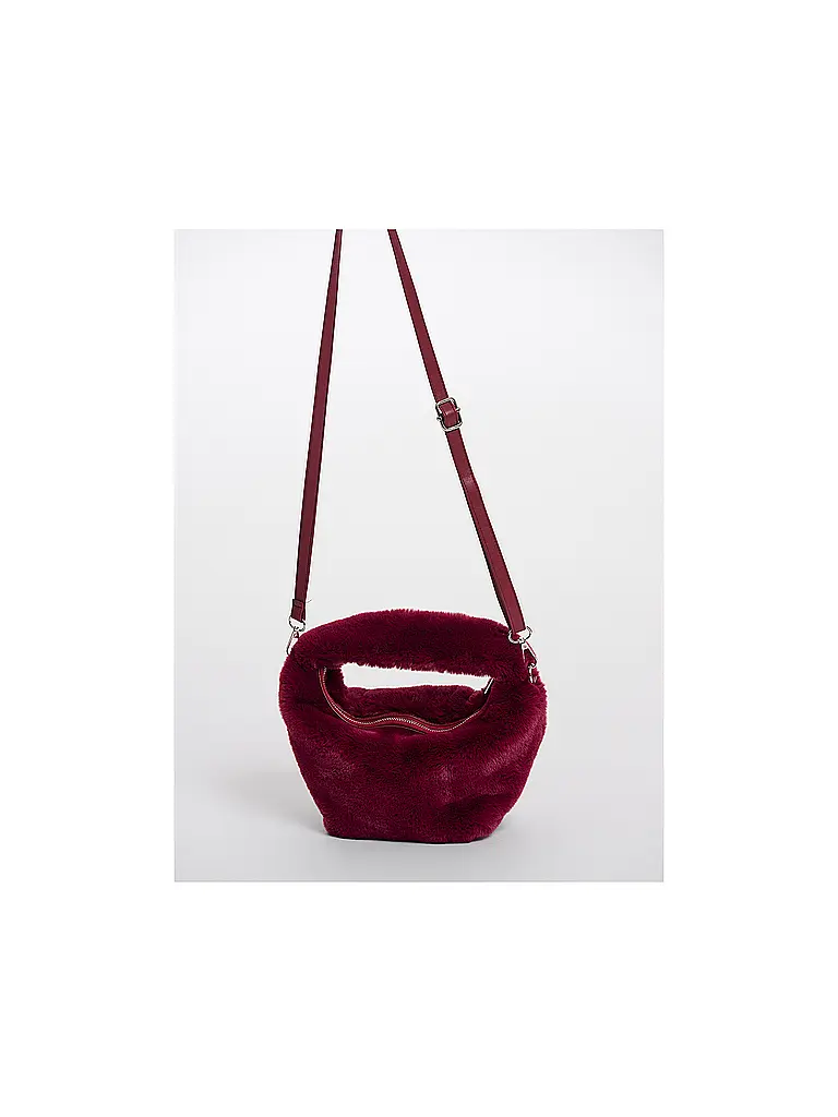 RINO&PELLE | Bolso - Bandolera con aspecto de piel CHERYL Small | Rojo oscuro