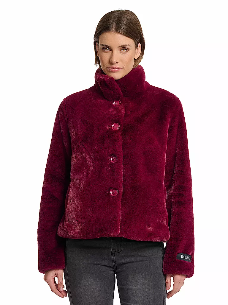 RINO&PELLE | Chaqueta de imitación de piel VIE | dunkelrot