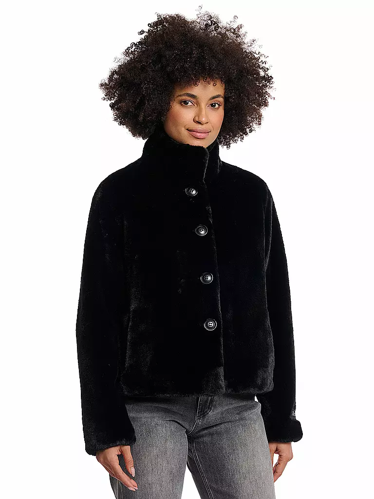 RINO&PELLE | Chaqueta de imitación de piel VIE | schwarz