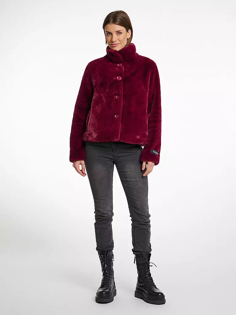 RINO&PELLE | Chaqueta de imitación de piel VIE | dunkelrot