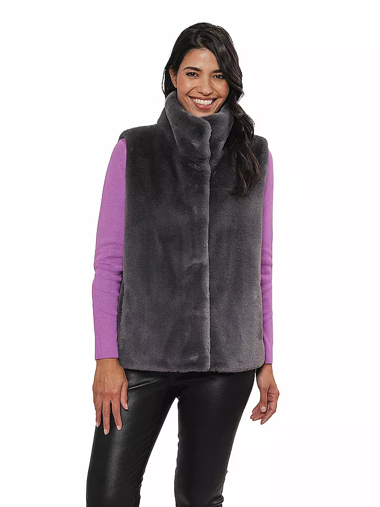 RINO&PELLE | Gilet in Felloptik LISON | Gris