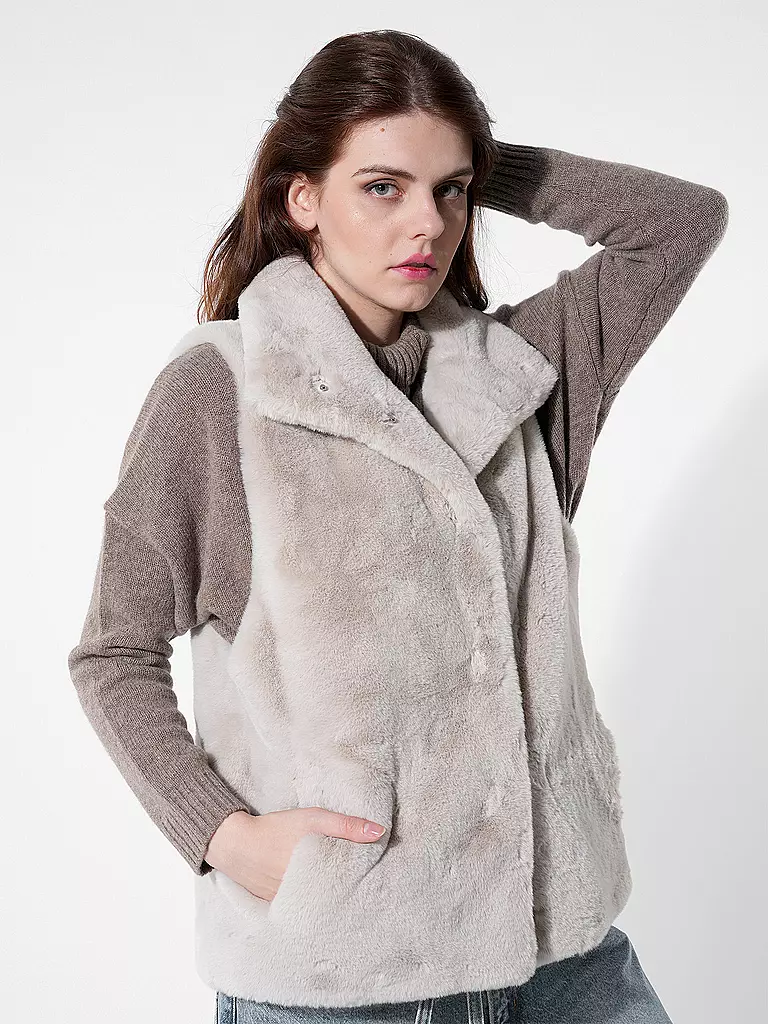 RINO&PELLE | Gilet in Felloptik LISON | Crema