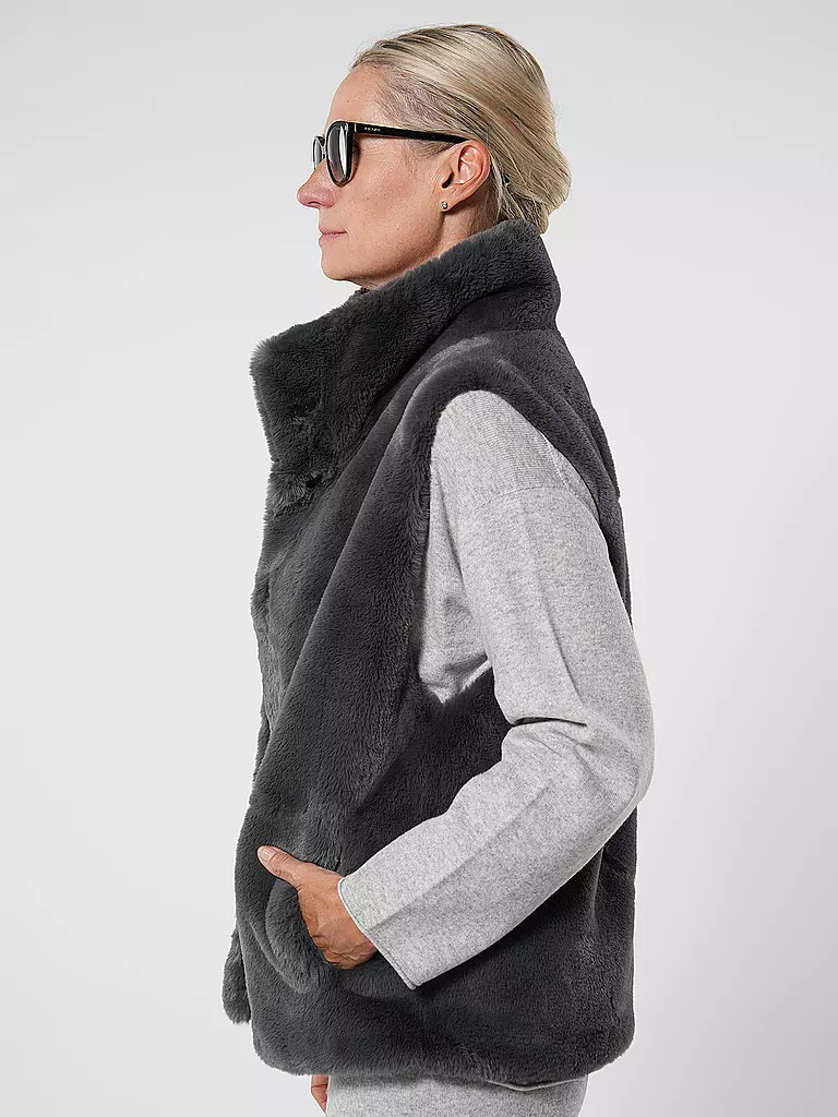 RINO&PELLE | Gilet in Felloptik LISON | Gris