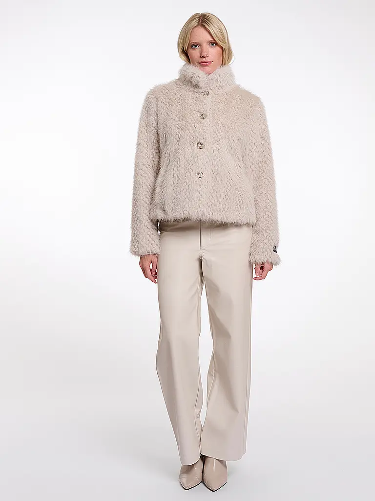 RINO&PELLE | Jacke in Felloptik  | Crema