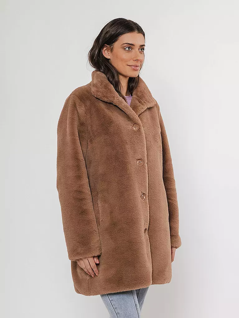 RINO&PELLE | Mantel in Felloptik NONNA | Camel