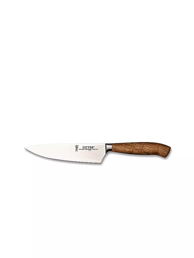 RITTER | Cuchillo de cocina OLIVE de madera de olivo de 18 cm | Marrón
