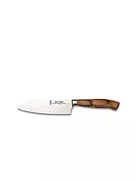 RITTER | Cuchillo Santoku con alveolos OLIVE 16cm madera de olivo | Marrón