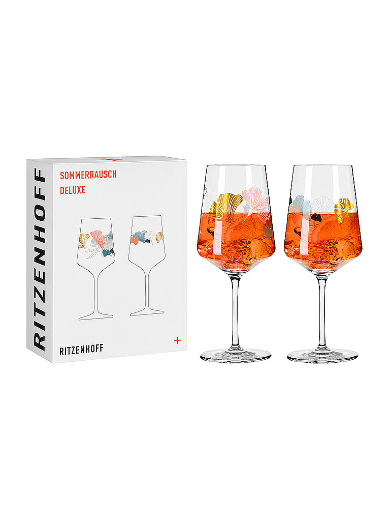 Set de 2 copas de aperitivo SOMMERRAUSCH DELUXE #19 y #20 Christine Kordes multicolor