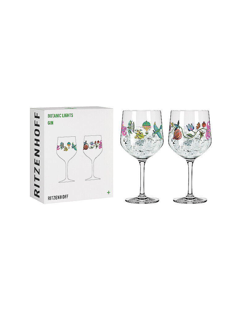 Set de 2 vasos de ginebra BOTANIC LIGHTS #9 #10 Olaf Hajek 2024 multicolor