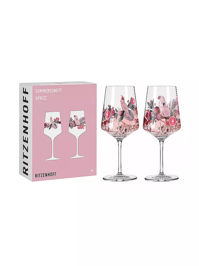 RITZENHOFF | Juego de 2 copas de aperitivo SOMMERSONETT Ramona Richter 2024 | rosa