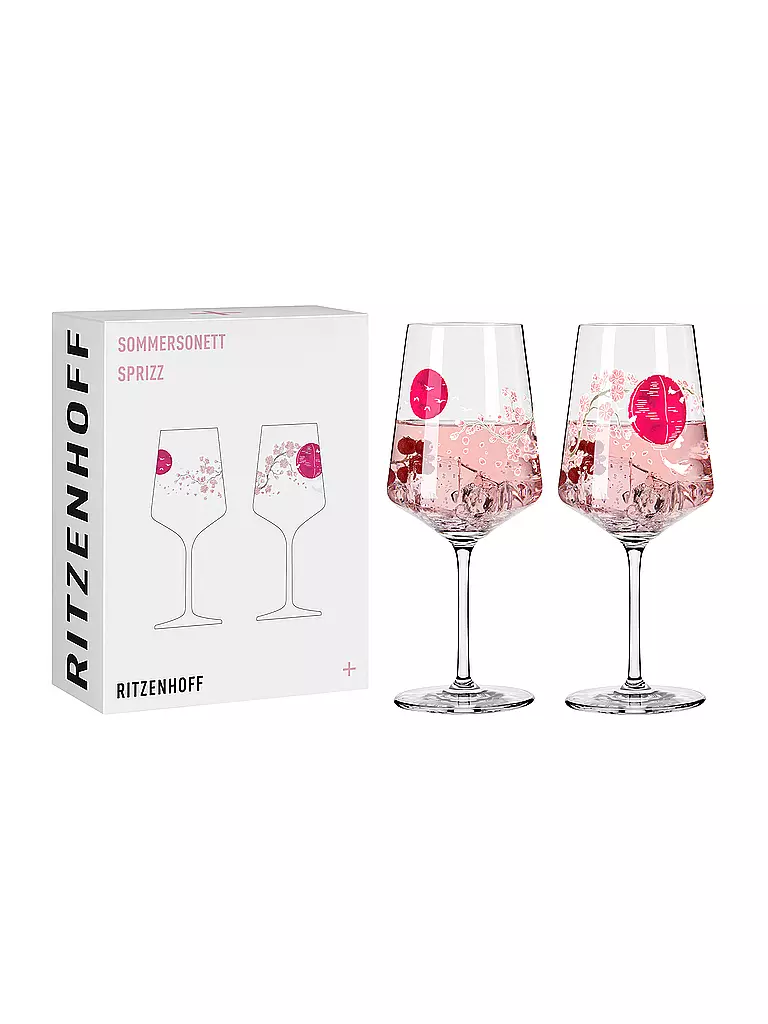 RITZENHOFF | Juego de 2 copas de aperitivo SOMMERSONETT SPRITZ #13 y #14 Melina Sparschu | rosa