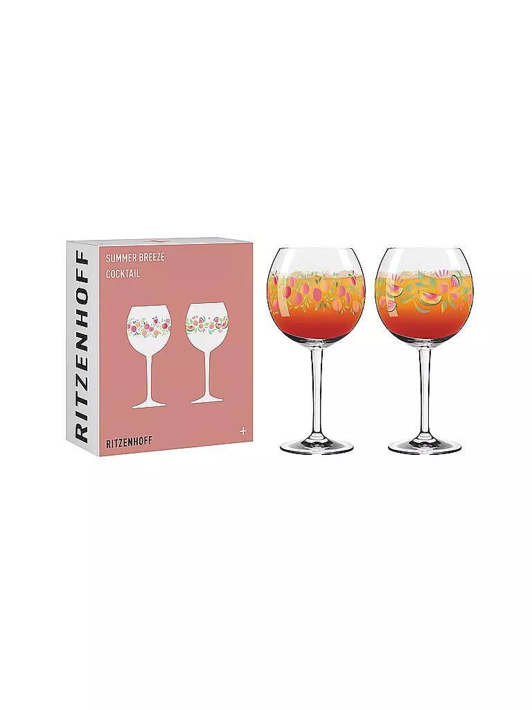 RITZENHOFF | Juego de 2 copas de aperitivo SUMMER BREEZE F25 Naranja | 