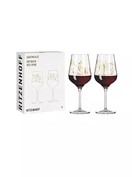 RITZENHOFF | Juego de 2 copas de vino tinto Sagengold Burkhard Neie 2022 | Oro