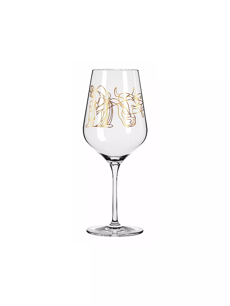 RITZENHOFF | Juego de 2 copas de vino tinto Sagengold Burkhard Neie 2022 | Oro