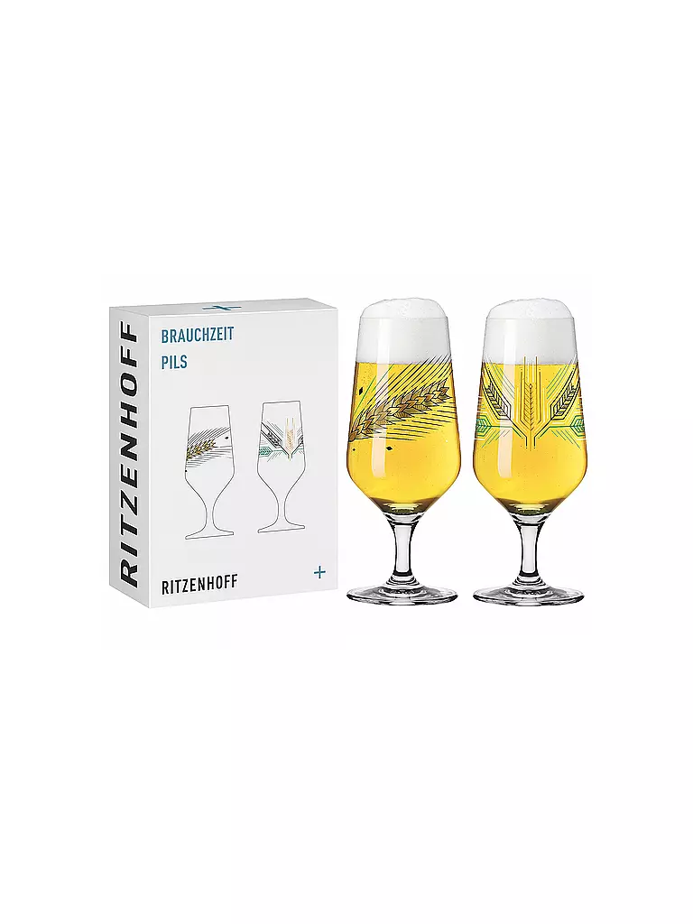RITZENHOFF | Juego de 2 vasos de cerveza Brauchzeit Andreas Preis 2022 | Multicolor