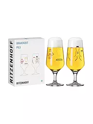 RITZENHOFF | Juego de 2 vasos de cerveza BRAUCHZEIT PILS #13 #14 | Multicolor