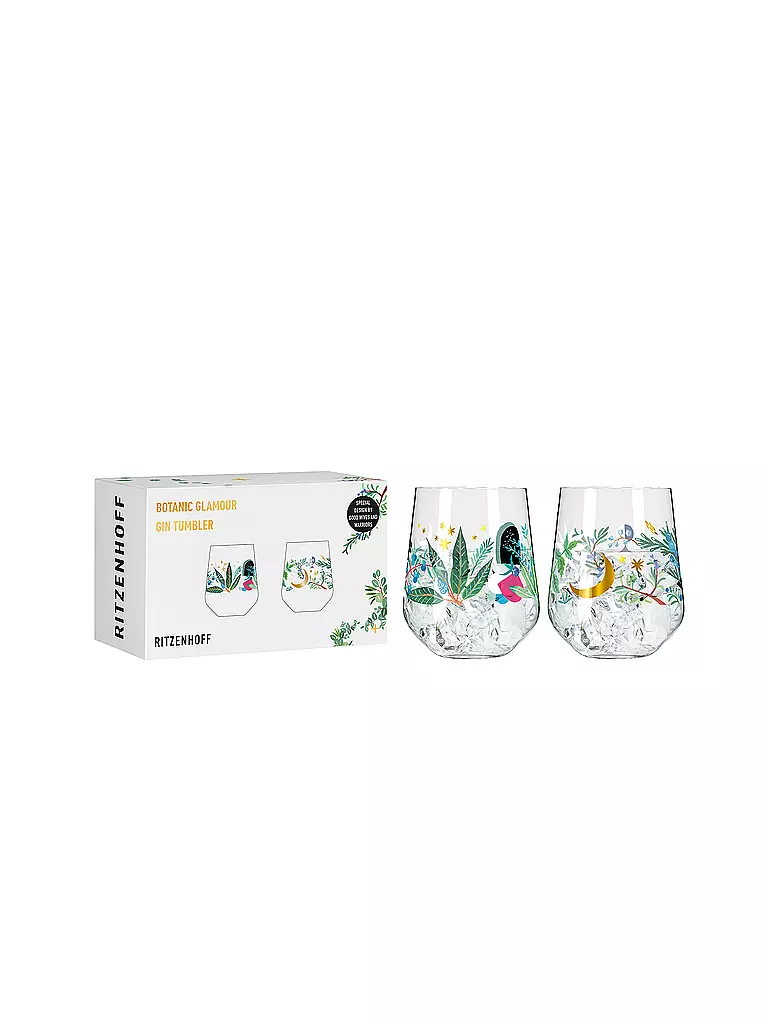 RITZENHOFF | Juego de 2 vasos de Gin BOTANIC GLAMOUR #7 #8 Good Wives | bunt