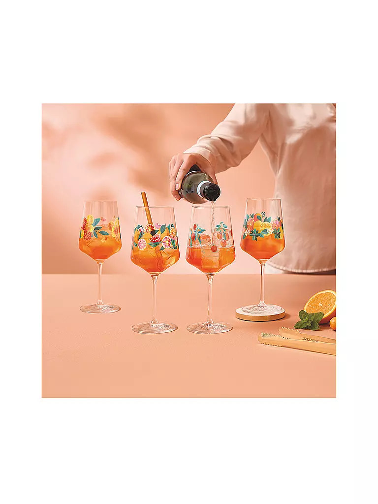 RITZENHOFF | Juego de 4 copas de aperitivo SOMMERRAUSCH APERIZZO F25 Naranja | 
