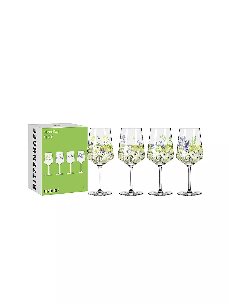 RITZENHOFF | Juego de 4 copas de aperitivo SOMMERTAU HUGO F25 Verde | 