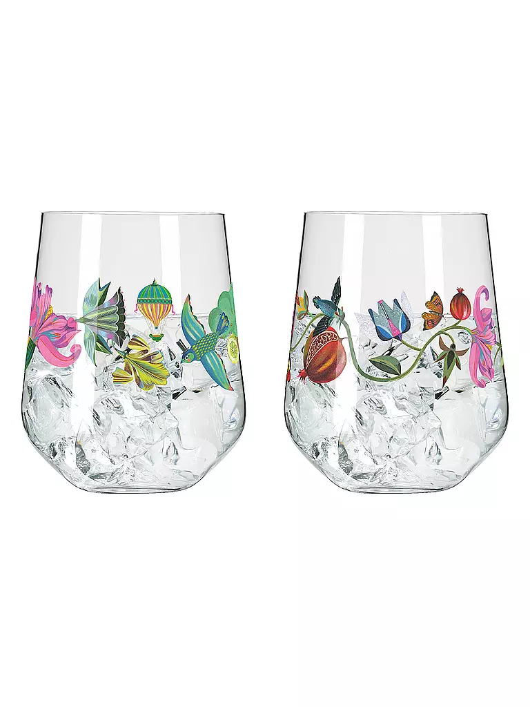 RITZENHOFF | Set de 2 vasos de Gin BOTANIC LIGHTS #9 #10 Olaf Hajek 2024 | bunt