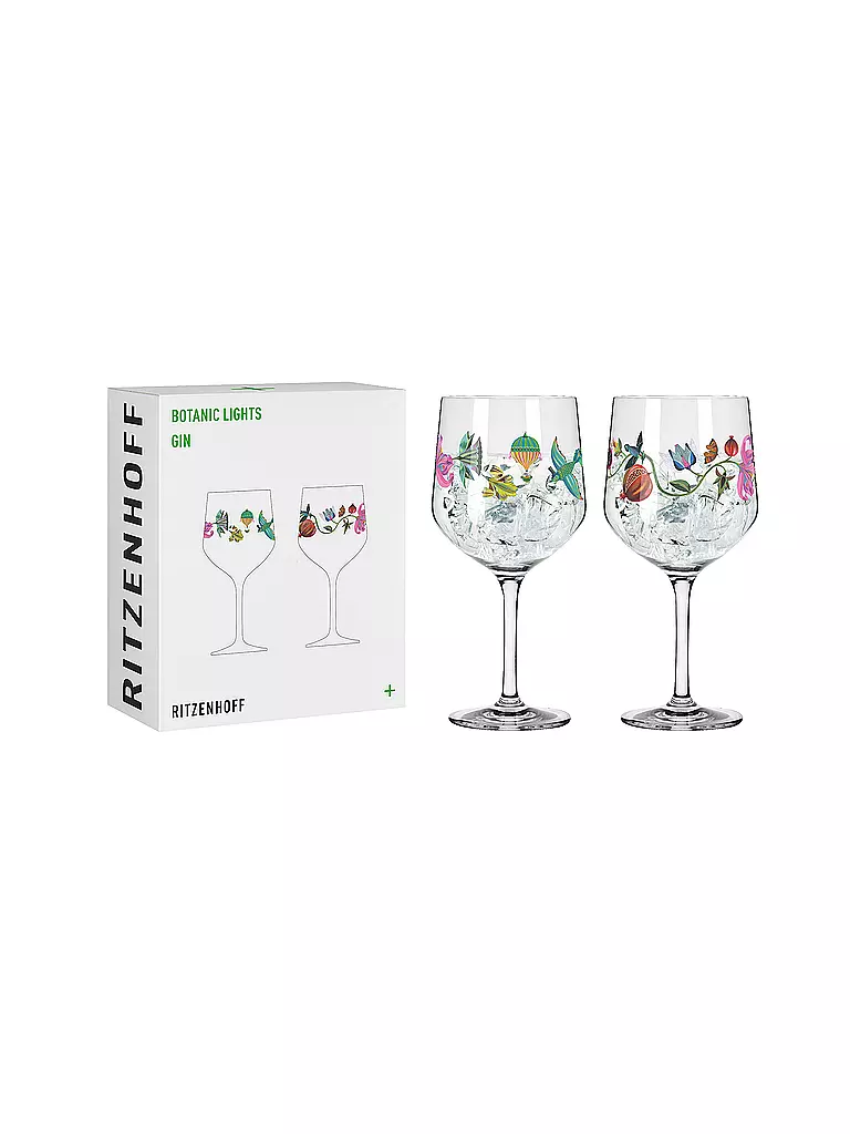 RITZENHOFF | Set de 2 vasos de ginebra BOTANIC LIGHTS #9 #10 Olaf Hajek 2024 | bunt
