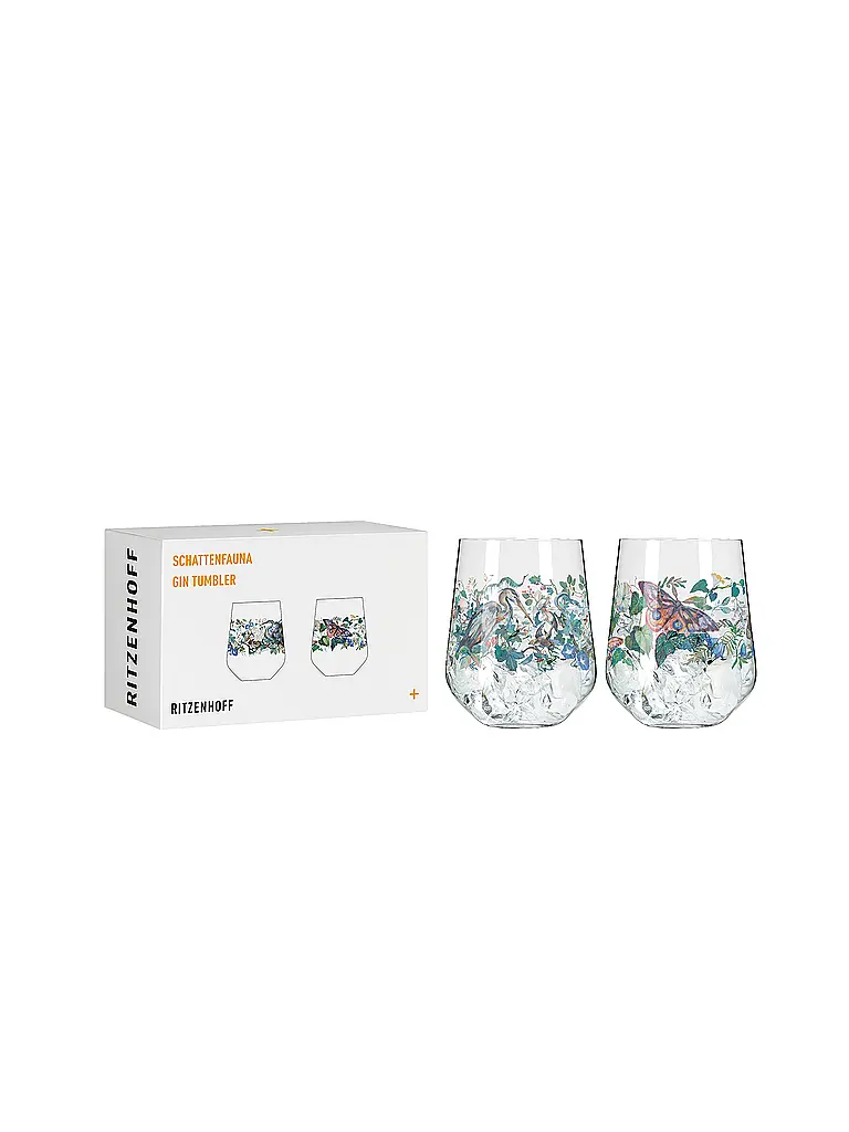 RITZENHOFF | Set de vasos Tumbler de 2 piezas SCHATTENFAUNA GIN TUMBLER #7 #8 | 