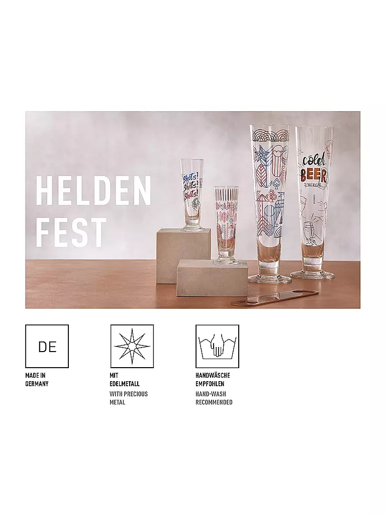 RITZENHOFF | Vaso de cerveza HELDENFEST #15 Farrell | Multicolor