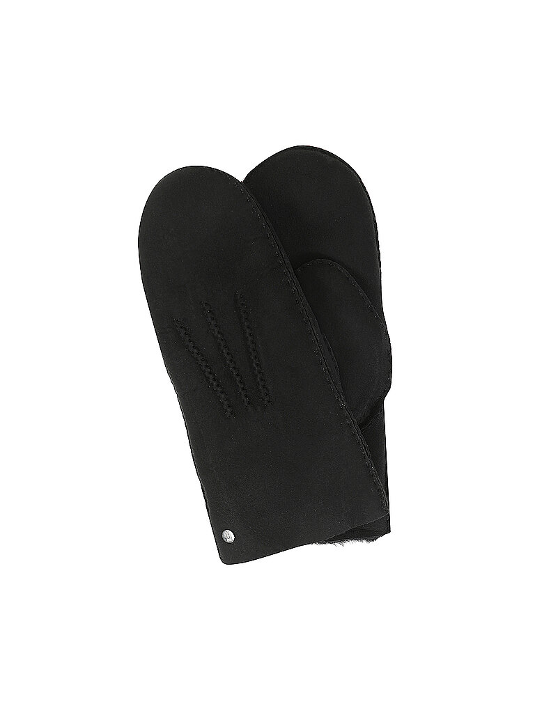 Guantes de cuero - Manoplas negro 6,5