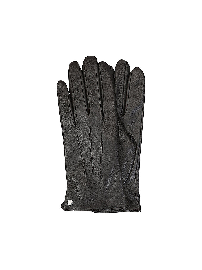 Roeckl Guantes de cuero marrón