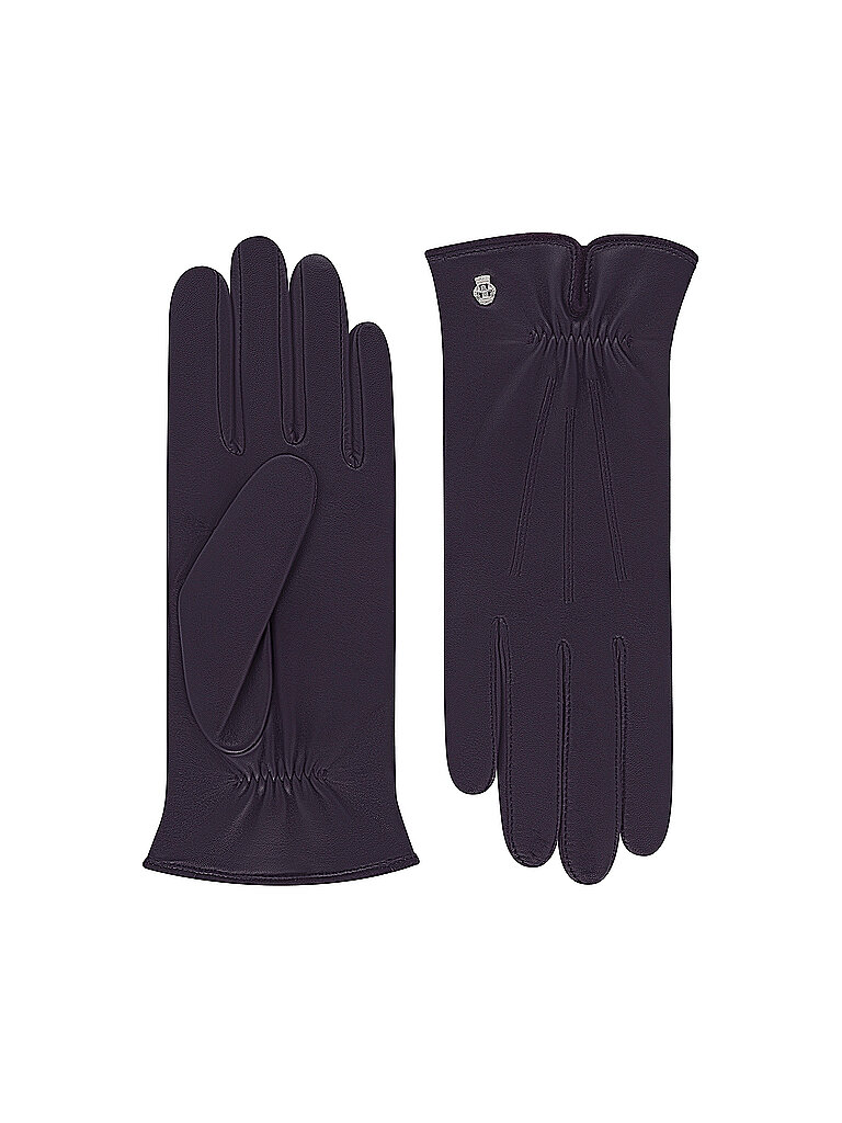 Roeckl Guantes de cuero lila 6,5