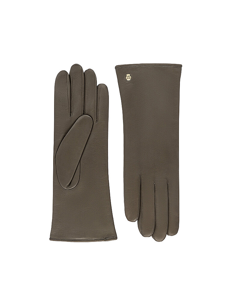 Roeckl Guantes de cuero oliva 7