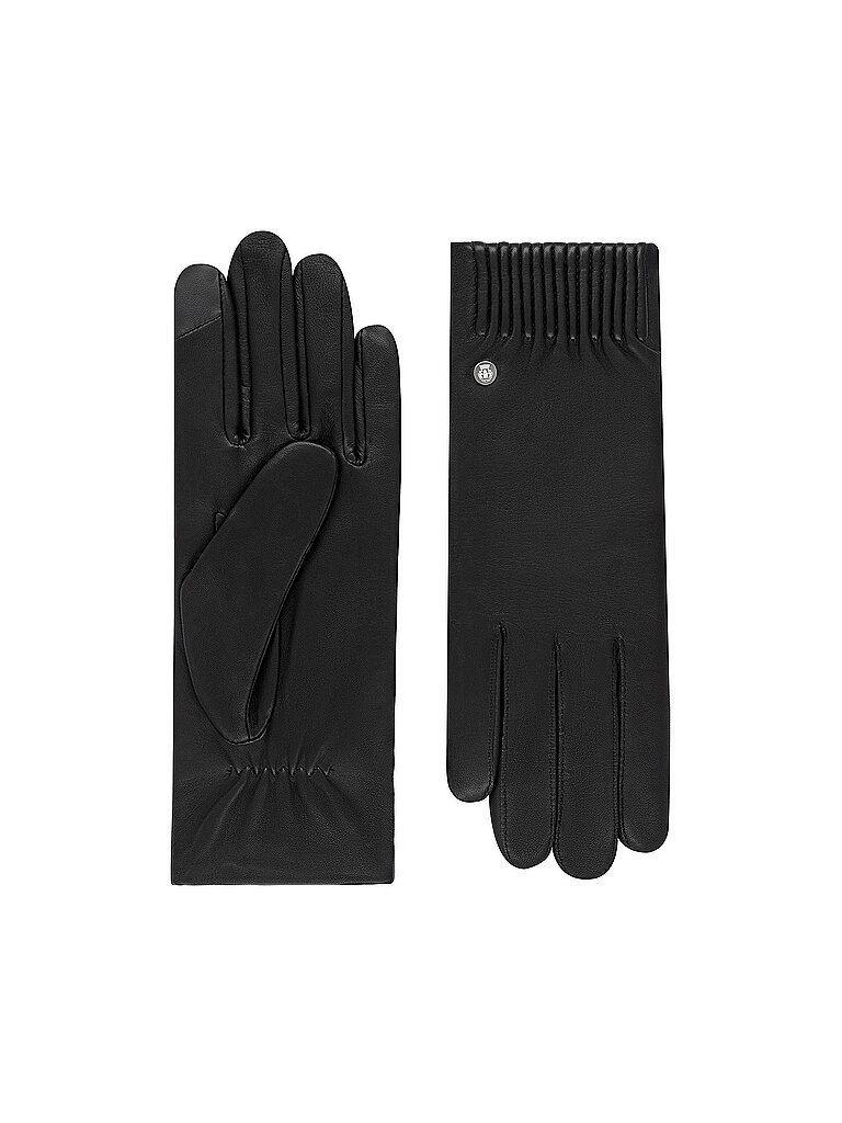 Roeckl Guantes de cuero negro