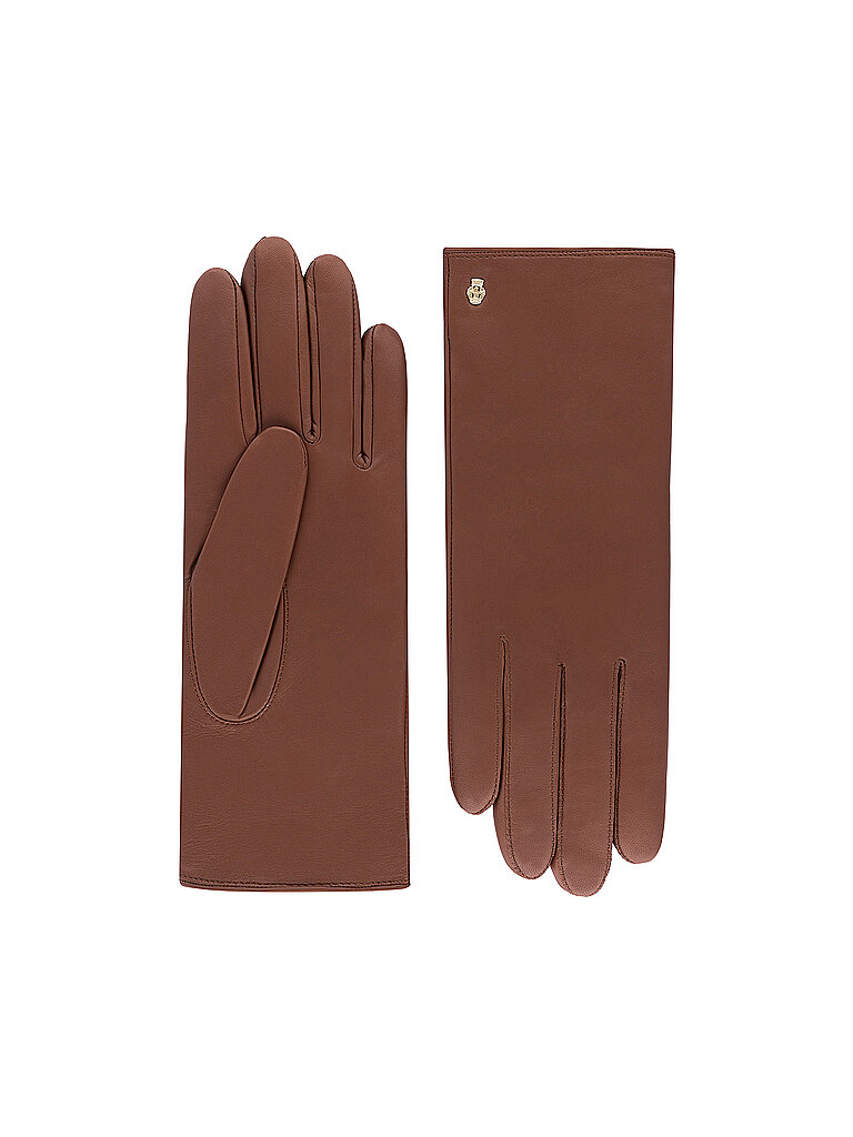 Roeckl Guantes de cuero camel 8