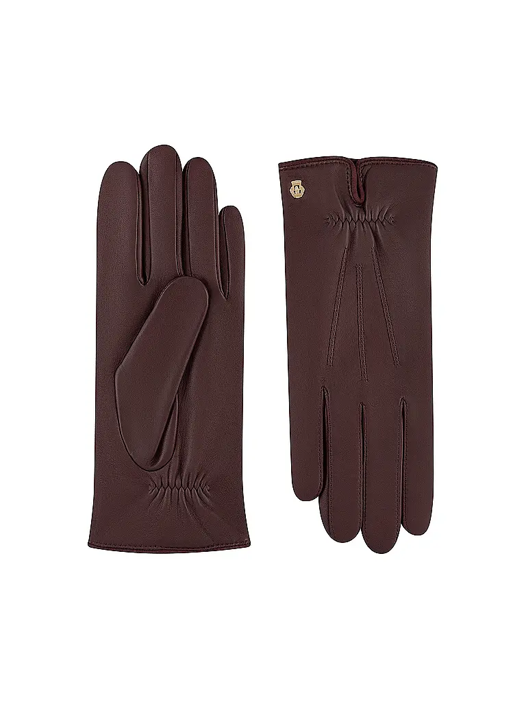 ROECKL | Guantes de cuero | Rojo oscuro