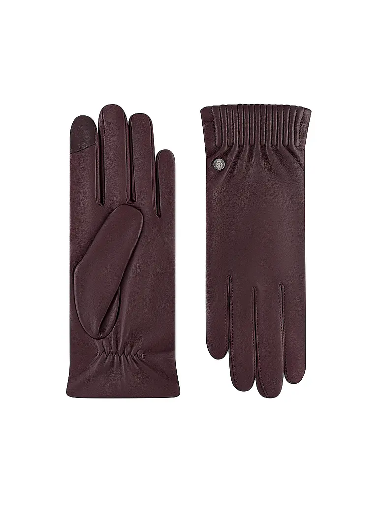 ROECKL | Guantes de cuero | Rojo oscuro