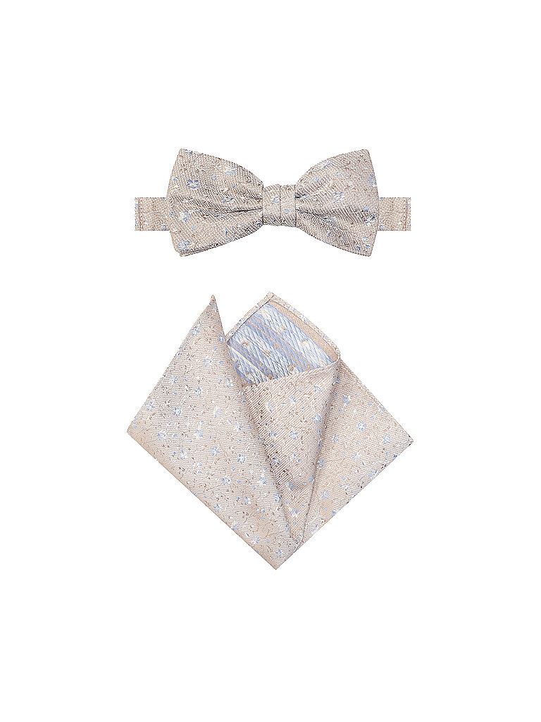 Roy Robson Pajarita - Set de pajarita con pañuelo de bolsillo beige