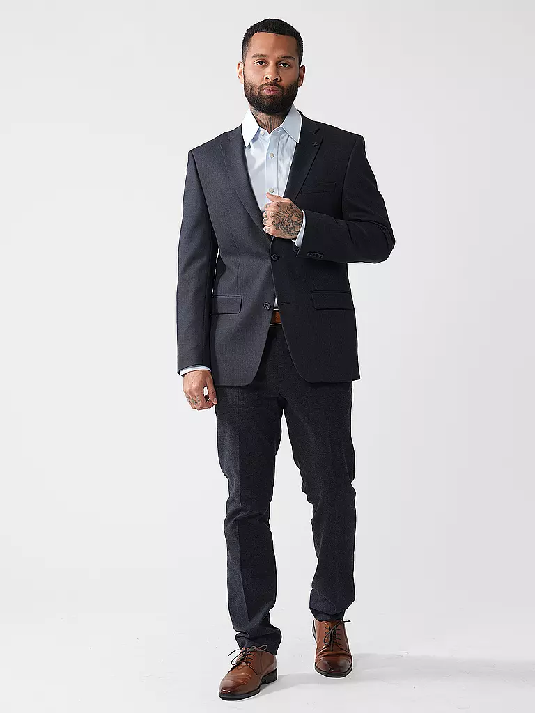 ROY ROBSON | Sakko Regular Fit PINPOINT | Azul oscuro