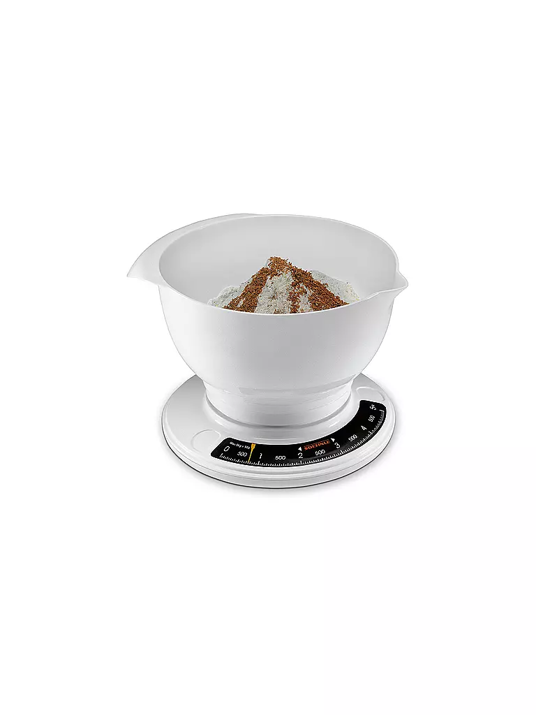 SÖHNLE | Báscula de cocina analógica con bol Culina pro | Blanco
