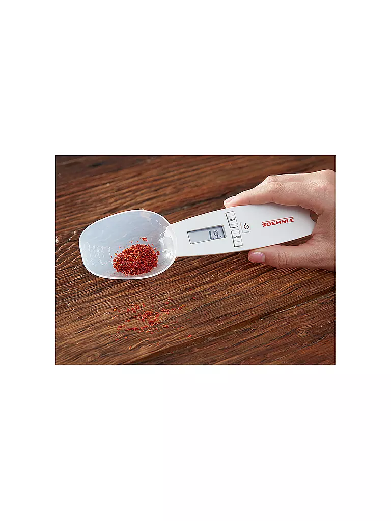 SÖHNLE | Báscula de cocina digital - Báscula cuchara COOKING STAR 500g Blanco | Blanco