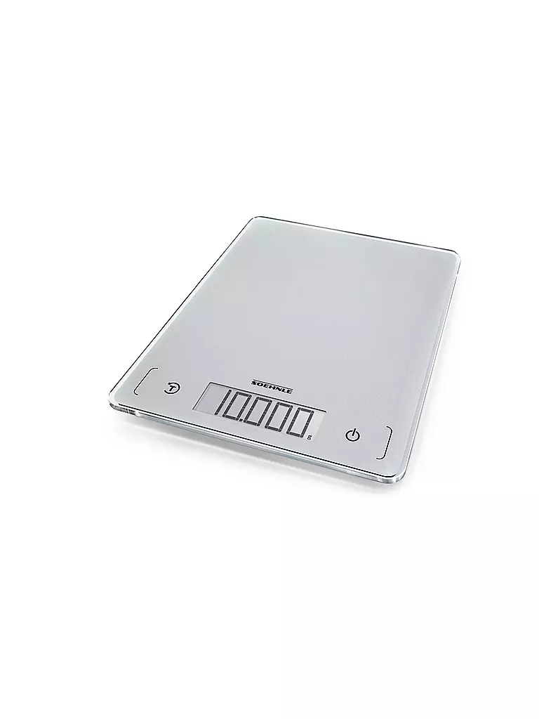 SÖHNLE | Báscula de cocina digital Page Comfort 300 Slim 10kg | Plata