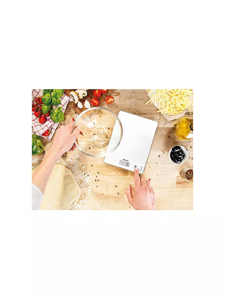 SÖHNLE | Báscula de cocina digital Page Compact 300 | Blanco
