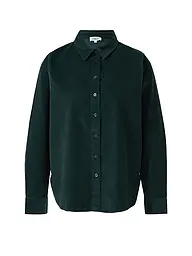 S.OLIVER | Blusa de pana | Verde oscuro