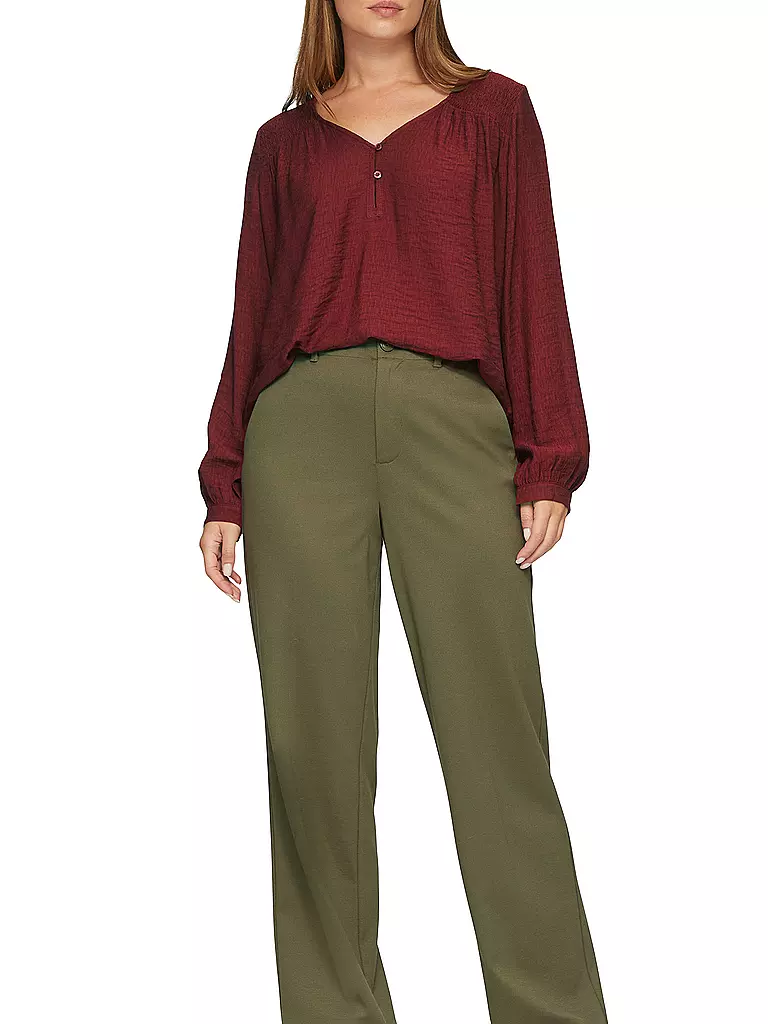 S.OLIVER | Bluse | Rojo oscuro