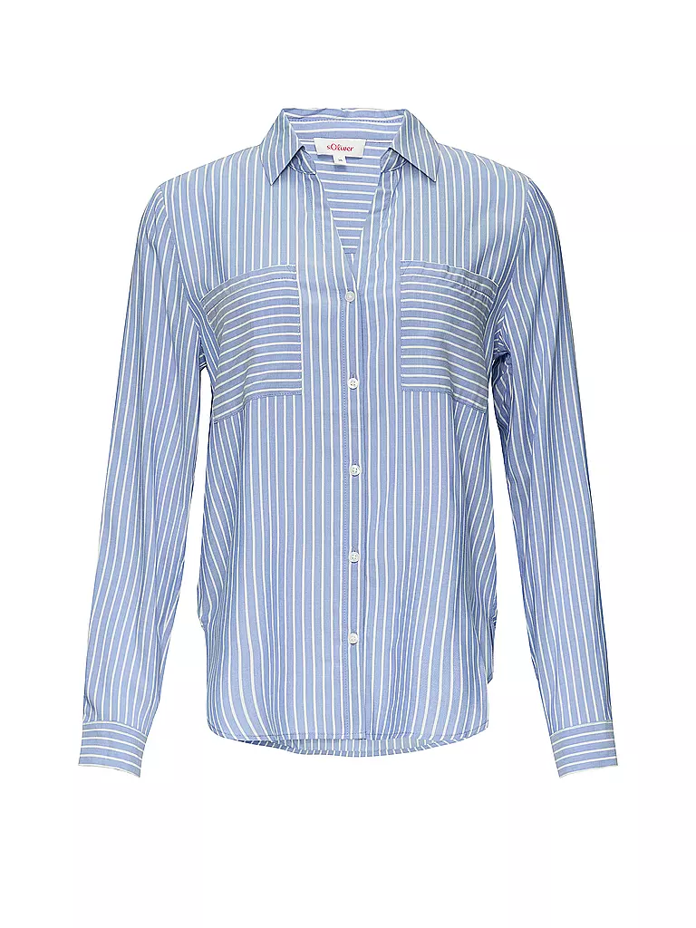 S.OLIVER | Camisa ablusada de corte regular | blau