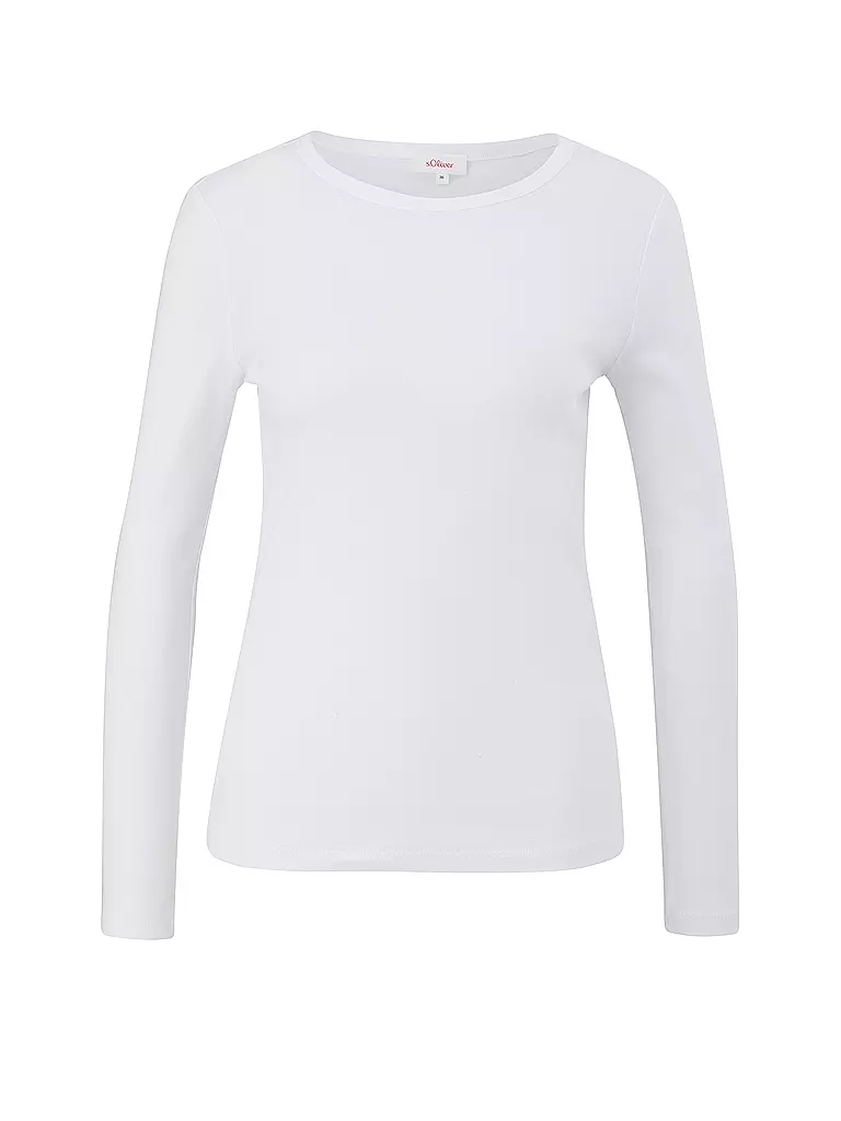 S.OLIVER | Camiseta de manga larga | weiss