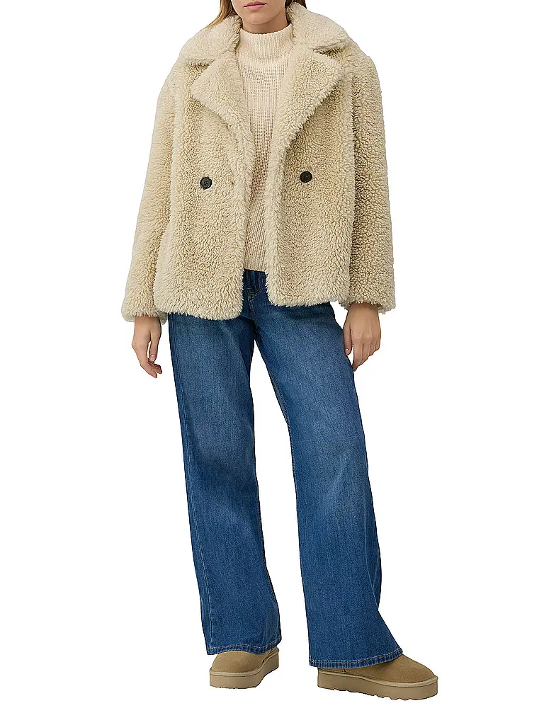 S.OLIVER | Chaqueta con aspecto de piel | Beige
