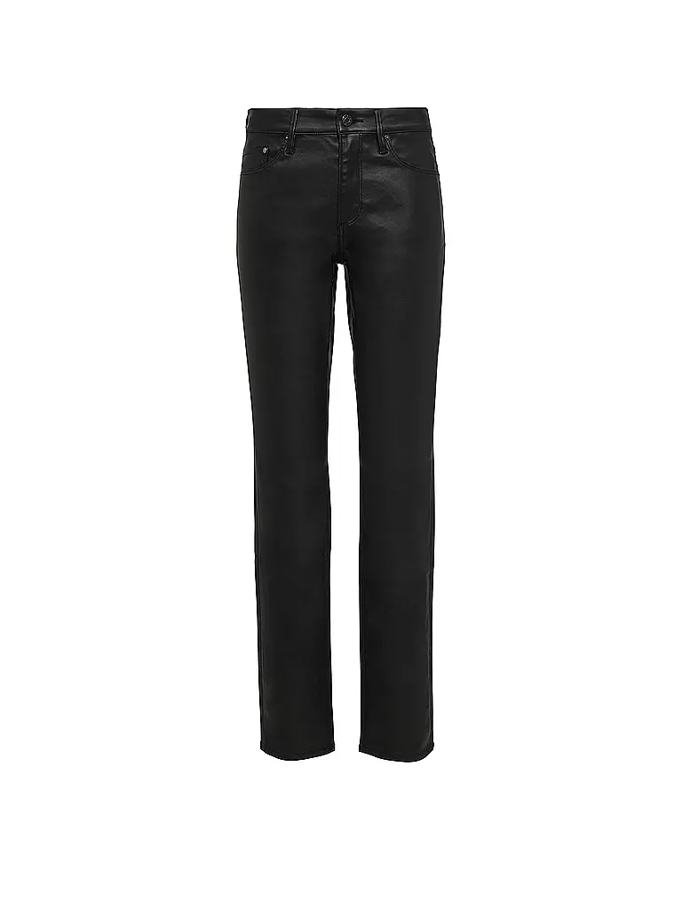 S.OLIVER | Hose in Lederoptik Slim Fit | Negro