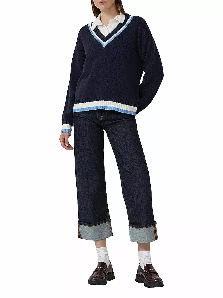 S.OLIVER | Jeans 7/8 de pierna ancha | dunkelblau