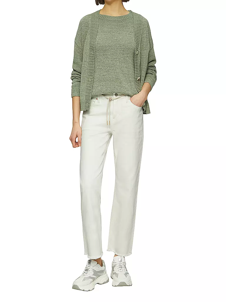 S.OLIVER | Jeans de corte acampanado | Crema