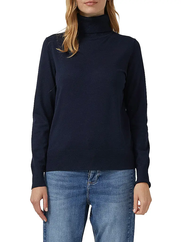 S.OLIVER | Jersey de cuello alto | Azul oscuro